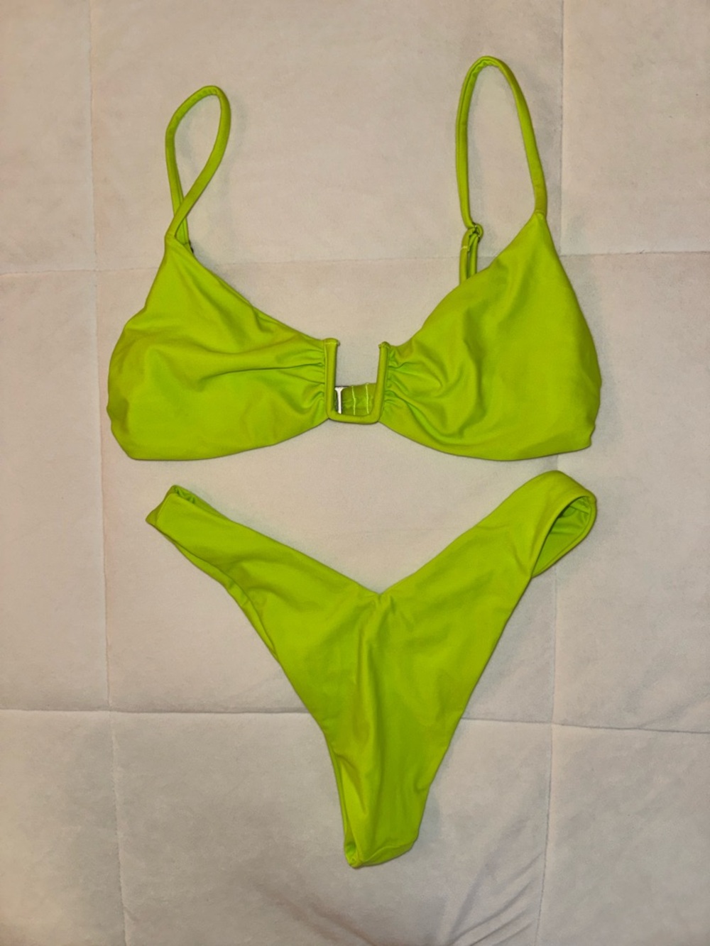 Neon Lime Two-Piece Bikini Set
